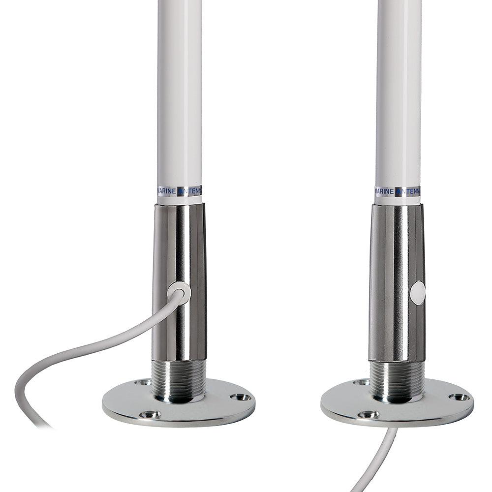 Scout Titan Series 4 White VHF Antenna 3dB Stainless Steel Ferule w5M RG58 Includes PL259 PF AN NVHF00044T