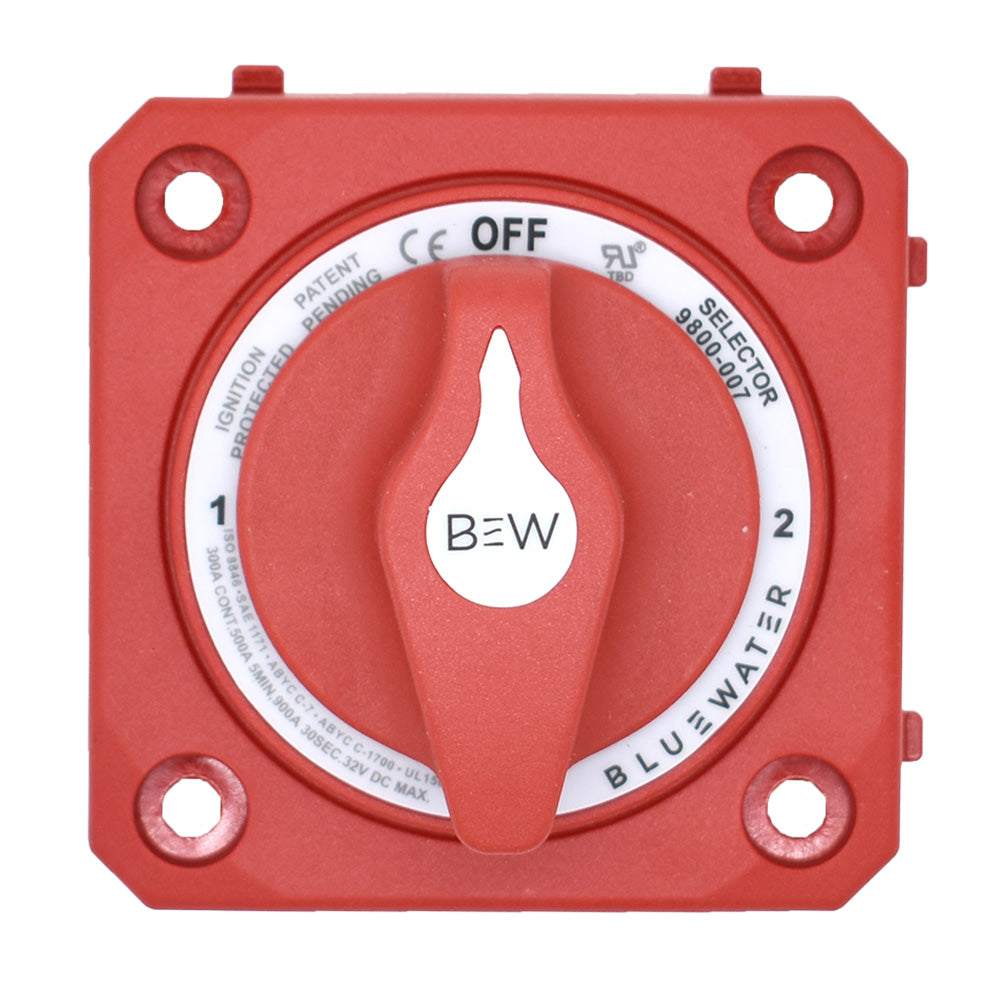 Bluewater Off12Both Battery Switch Panel Mount Red 980000710