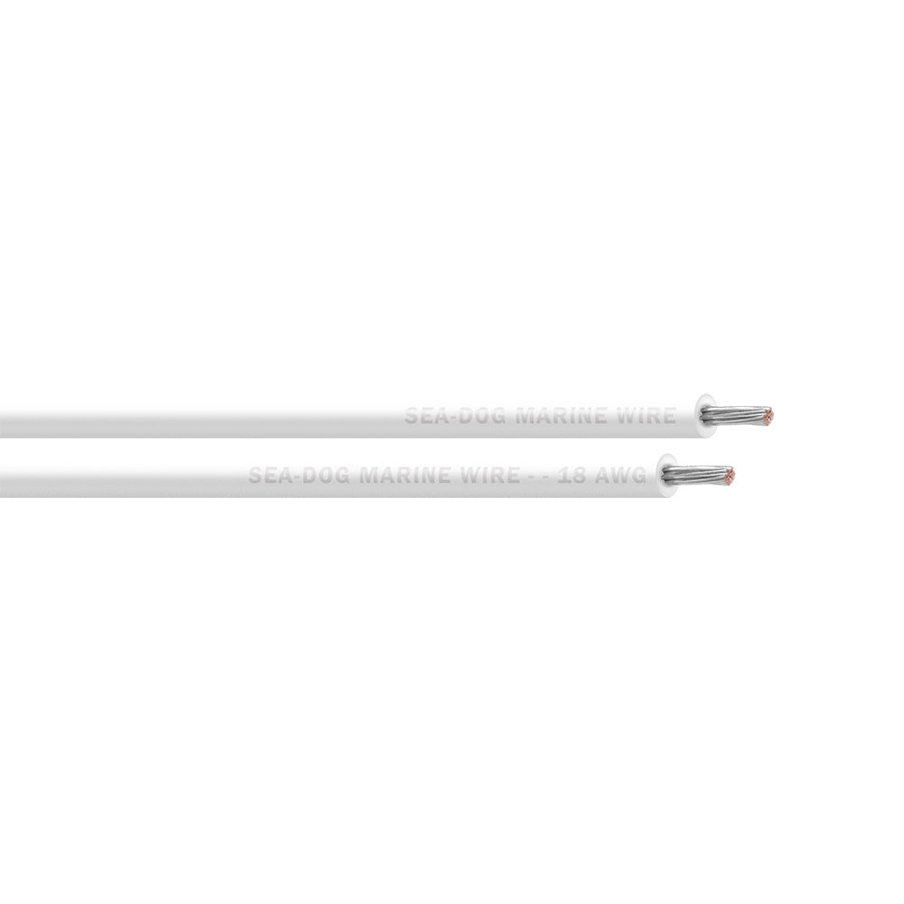 SeaDog 18 AWG White Primary Wire 500 8018057