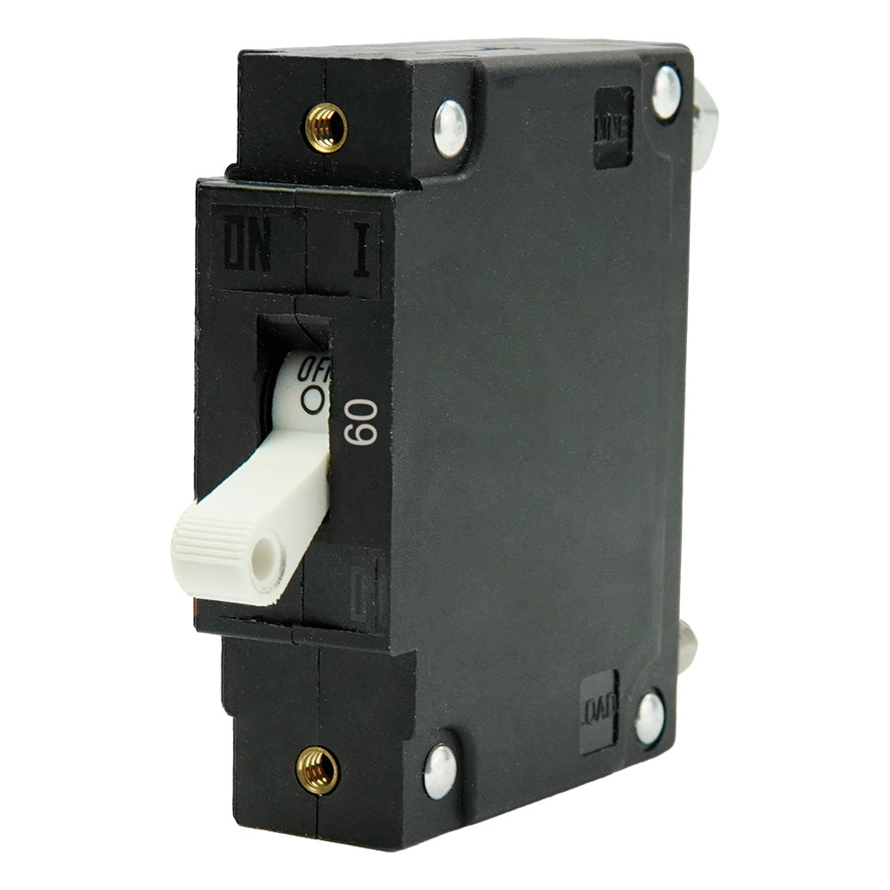 Egis C Series White Toggle Panel Mount Circuit Breaker Single Pole 60A 3501060