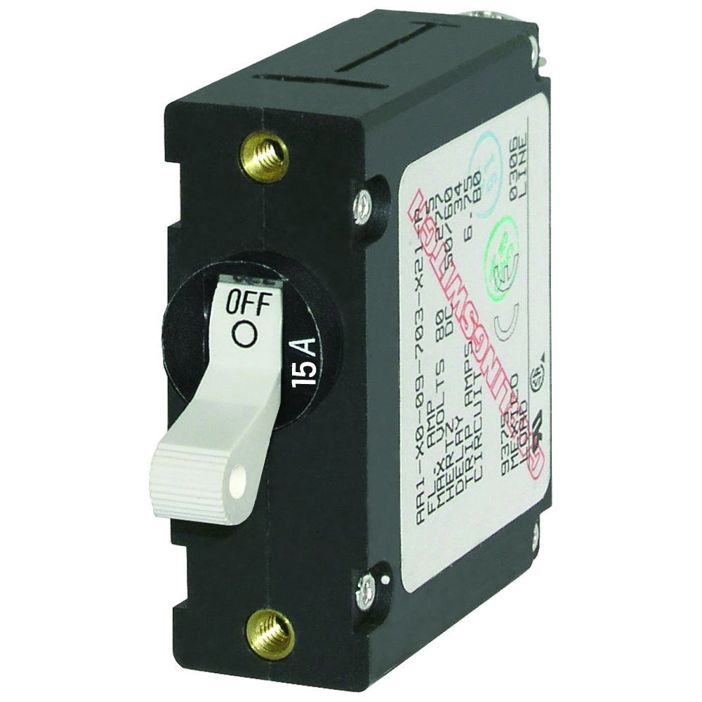 Blue Sea 7210 ACDC Single Pole Magnetic World Circuit Breaker 15AMP 7210