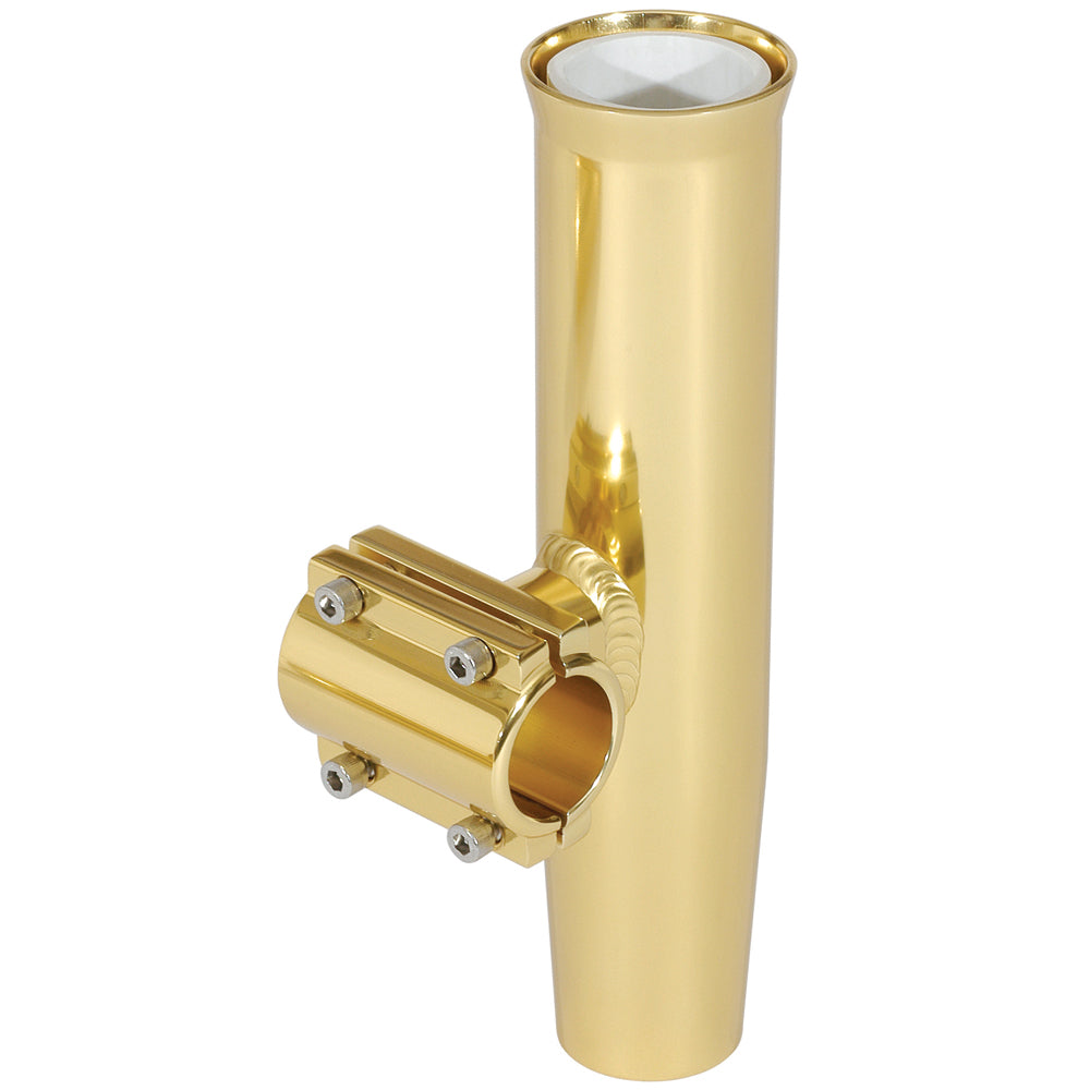 Lees ClampOn Rod Holder Gold Aluminum Horizontal Mount Fits 1315 OD Pipe RA5202GL