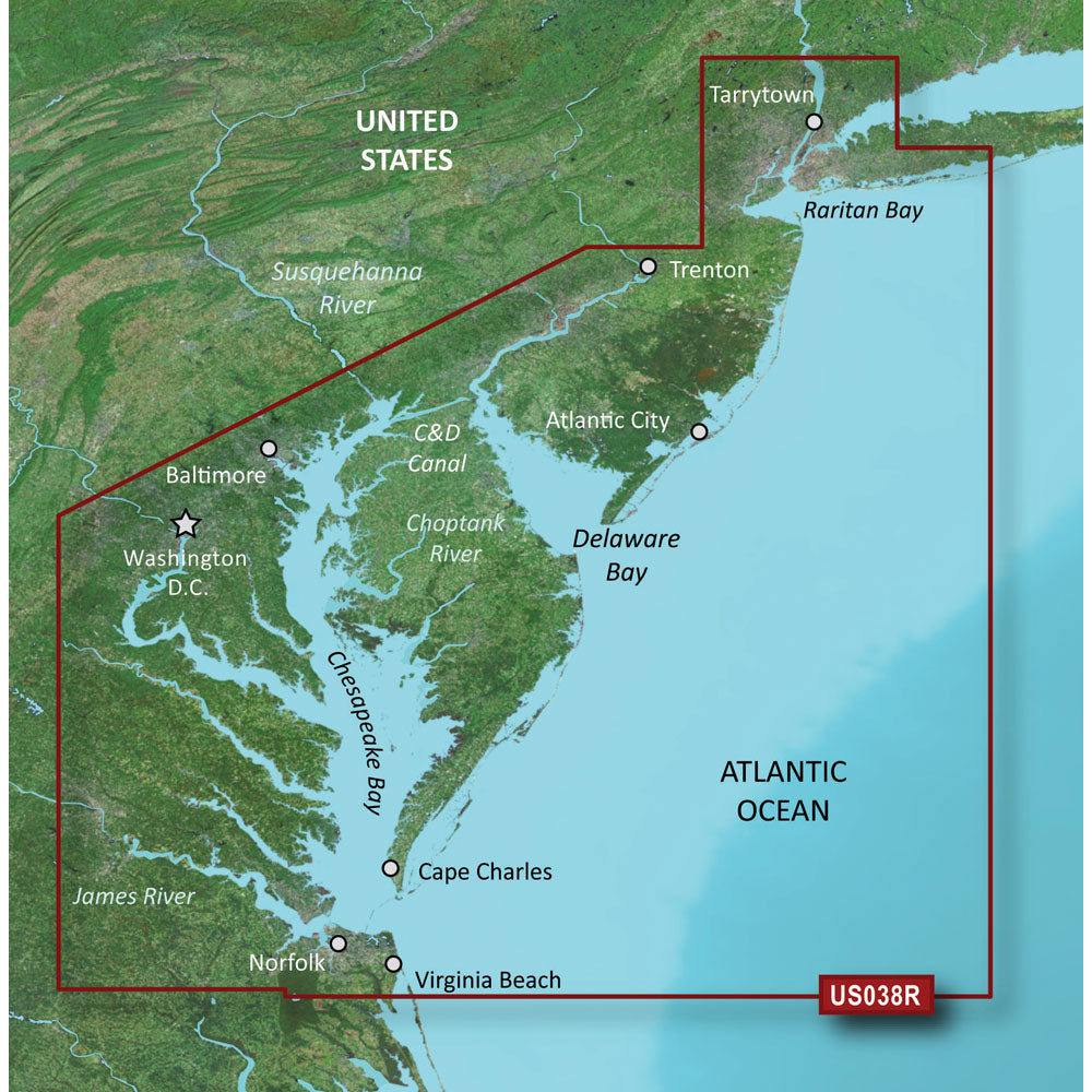 Garmin BlueChart g3 Vision HD VUS038R New York Chesapeake microSDSD 010C100400