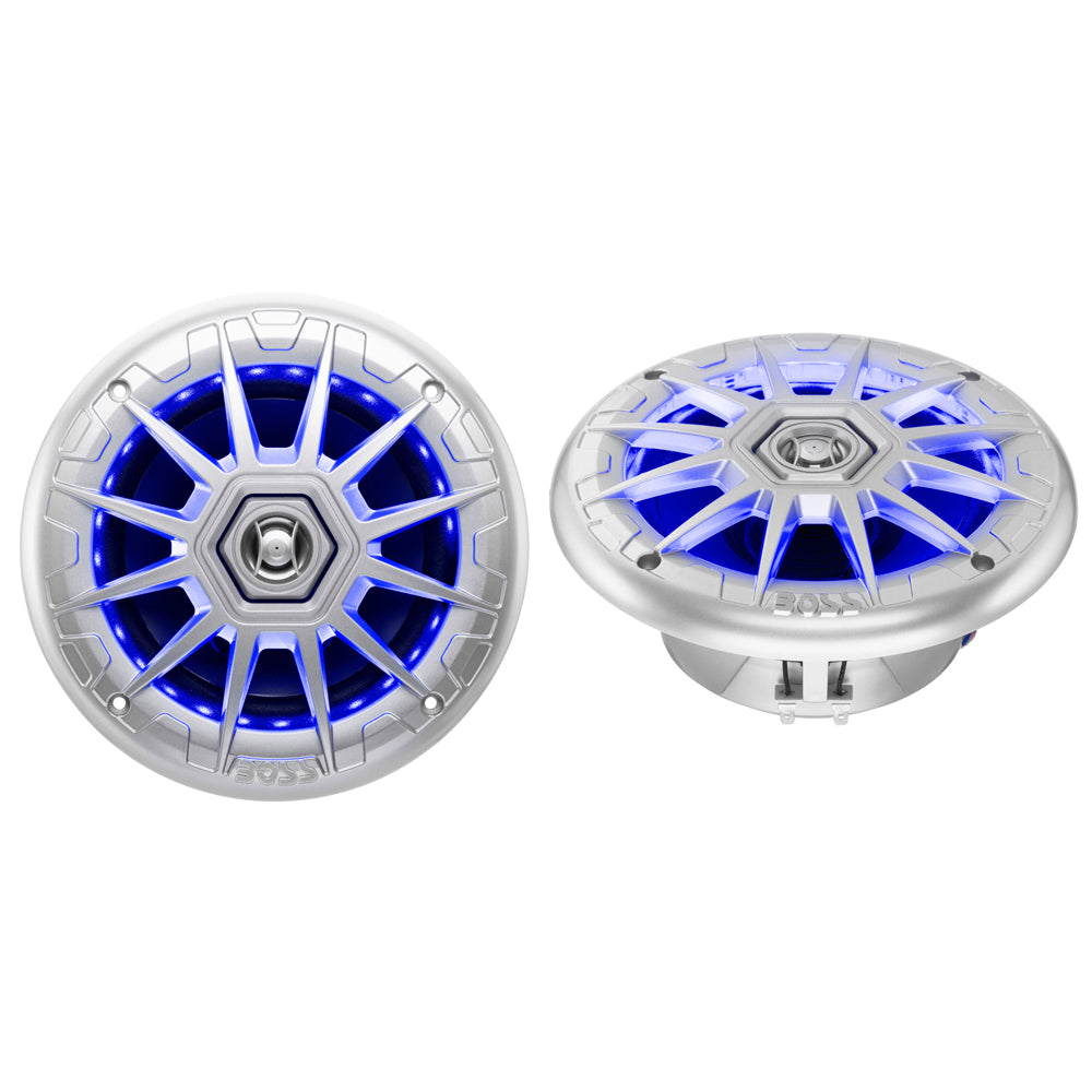 Boss Audio 65 MRGB65S Speakers wRGB Lighting Silver 200W MRGB65S