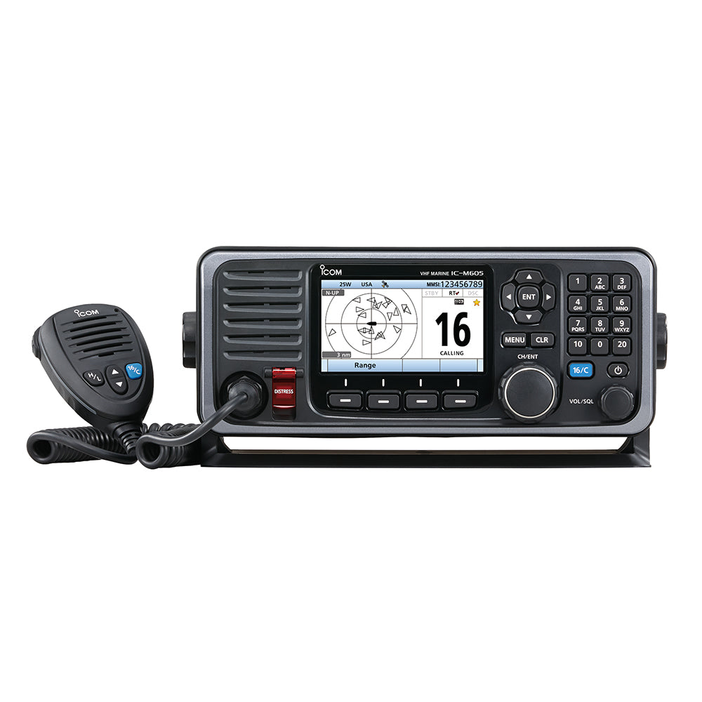 Icom M605 Fixed Mount 25W VHF wColor Display AIS M605 41