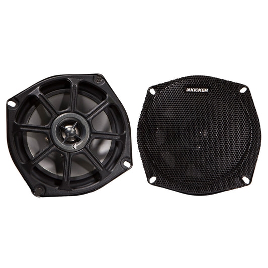 KICKER PS5250 525 WeatherResistant Coaxial Speakers fMotorcyclesATVs  4Ohm Black 10PS52504