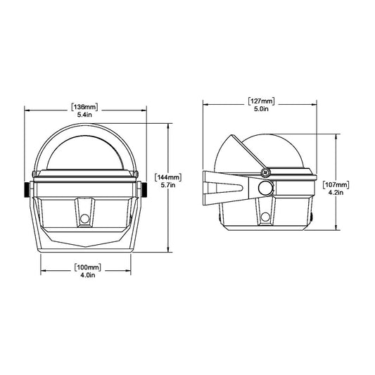 Ritchie B80 Voyager Compass  Bracket Mount  Black B80