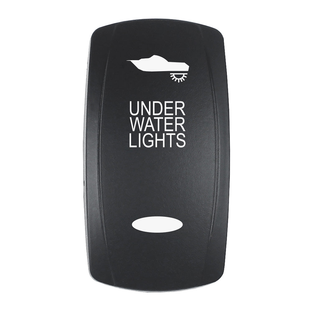 Pacer Actuator  UNDER WATER LIGHTS fV Series Contura Switches  Black  Laser Etched TopBottom Light EV2LEUW