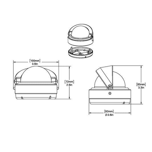 Ritchie RA93 RitchieAngler Compass  Surface Mount  Gray RA93