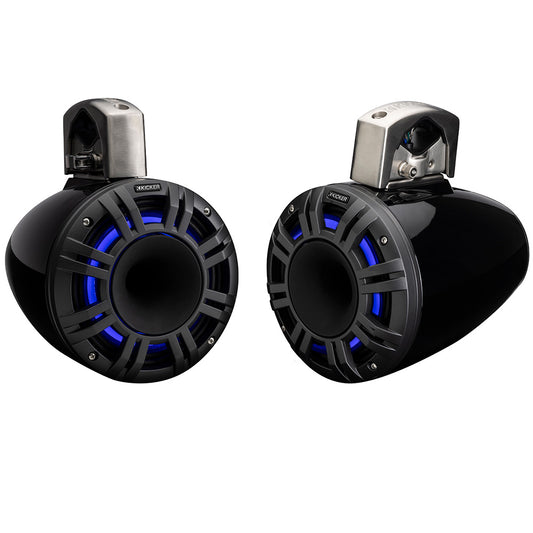 KICKER KMTCXL8 8 LED Horn Loaded Compression Driver Tower System  Black 51KMTCXL8
