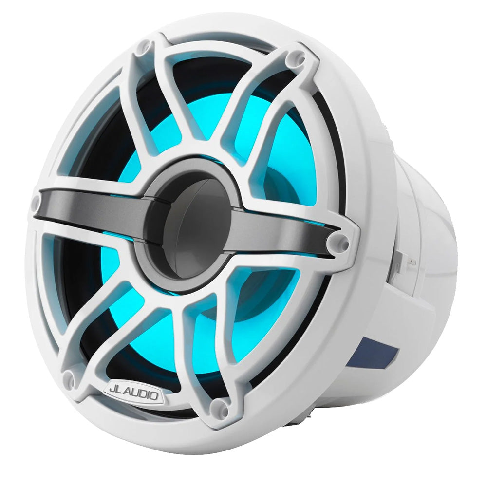 JL Audio M6 8 Marine Subwoofer wGloss White Sport Grille  Transflective LED Lighting  M68IBSGwGwi4 0100308100