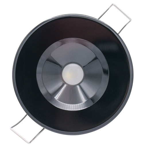 Lumitec Illusion Flush Mount LED Down Light  Spectrum RGBW  Warm White  Black Housing 117155