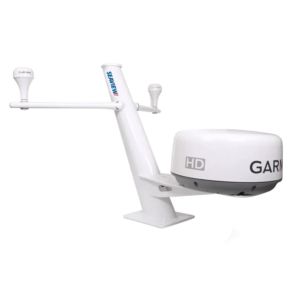 Seaview 30 Tapered Closed Dome Aft Leaning Radar Mount wRemovable Spreaders  10x10 Base Plate PMA100SV2