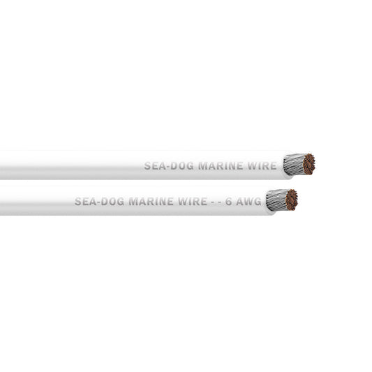SeaDog 6 AWG White Battery Cable  500 8006057