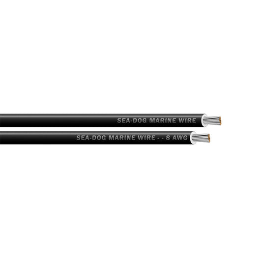 SeaDog 8 AWG Black Primary Wire  100 8008012