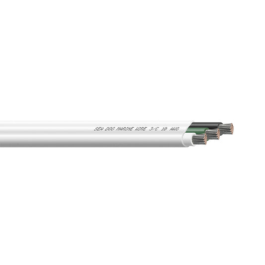 SeaDog 103 AWG Flat Triplex Wire  WhiteGreenBlack  300 8010305