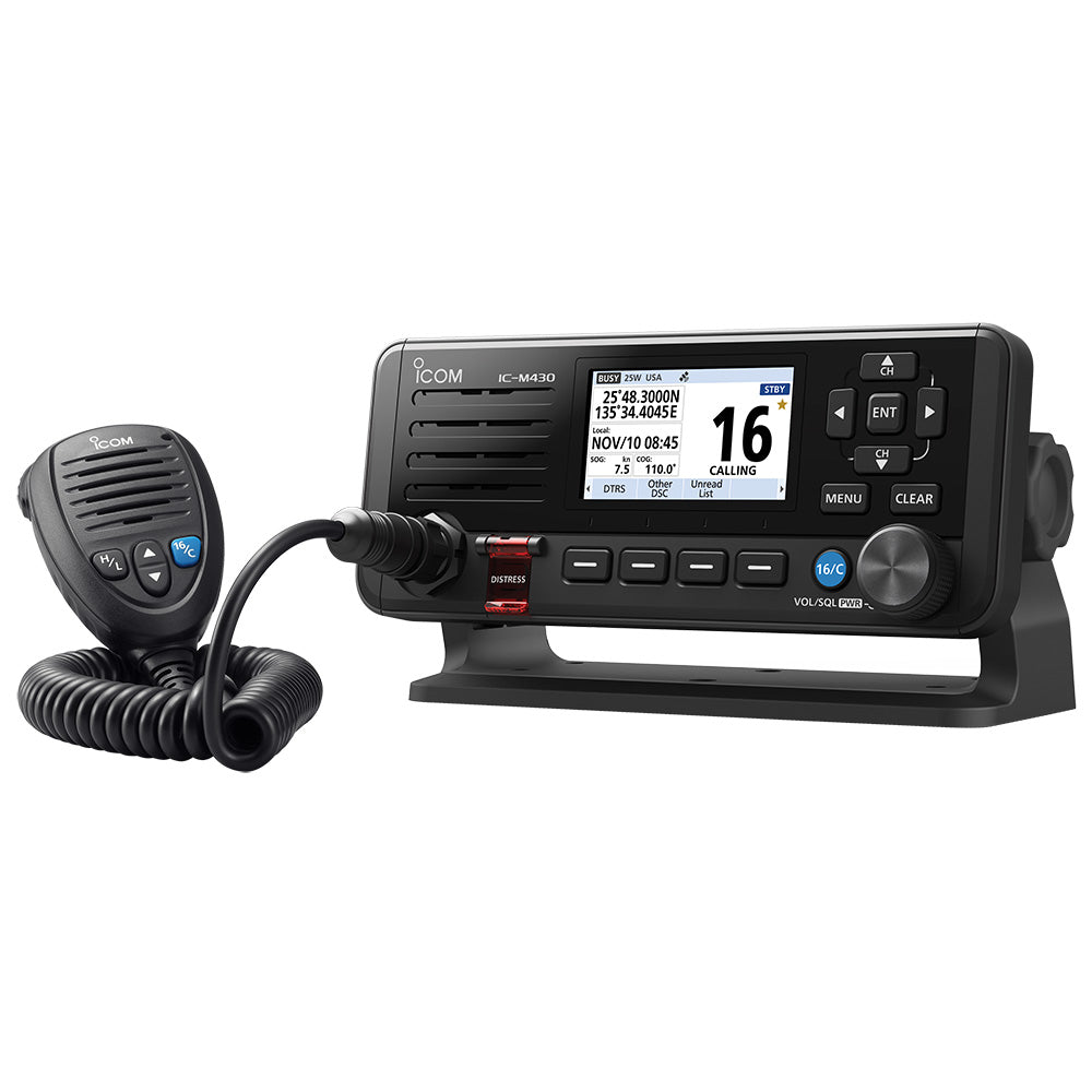 Icom ICM430 Fixed Mount VHF Radio wBuiltIn GPS  Black M430 11 USA