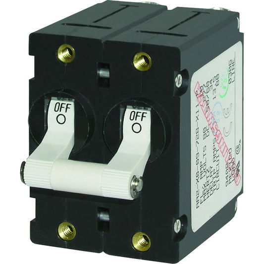 Blue Sea 7242 ASeries Double Pole Toggle  50AMP  White 7242