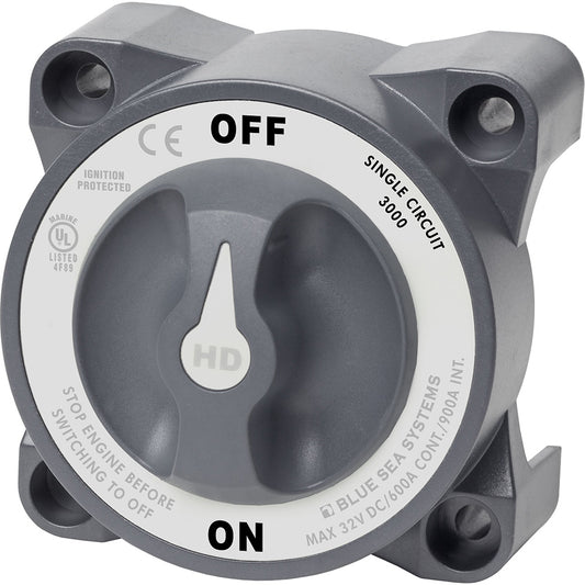 Blue Sea 3000 HDSeries Battery Switch Single Circuit ONOFF 3000