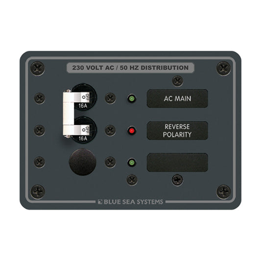 Blue Sea 8129 AC Main  Branch ASeries Toggle Circuit Breaker Panel 230V  Main  1 Position 8129