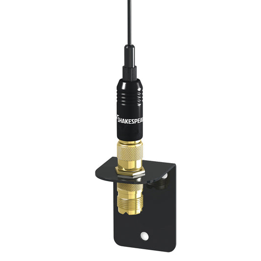 Shakespeare VHF 15in 5216 SS Black Whip Antenna  Bracket Included 5216