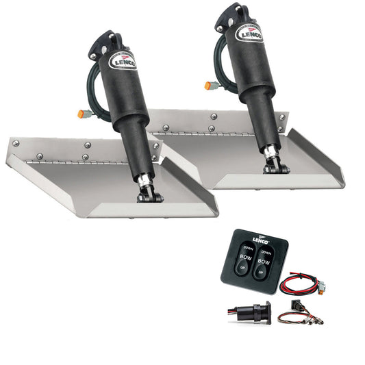 Lenco 12 x 12 Edgemount Trim Tab Kit wStandard Tactile Switch Kit 12V 15106102