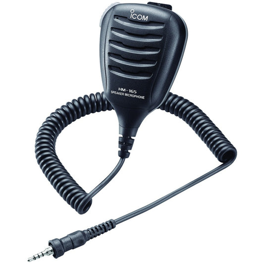 Icom HM165 Speaker Mic wAlligator Clip  Waterproof HM165