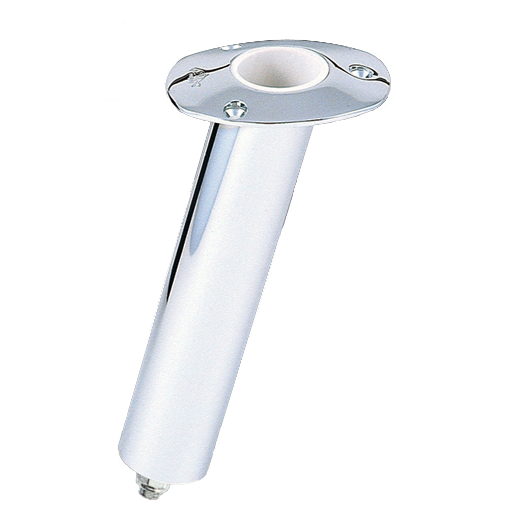 Lees 15 Stainless Steel Swivel Base Flush Mount Rod Holder  Extra Long Tube 225 OD X 145 Tube RH579XL