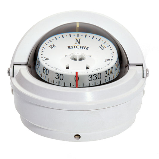 Ritchie S87W Voyager Compass  Surface Mount  White S87W