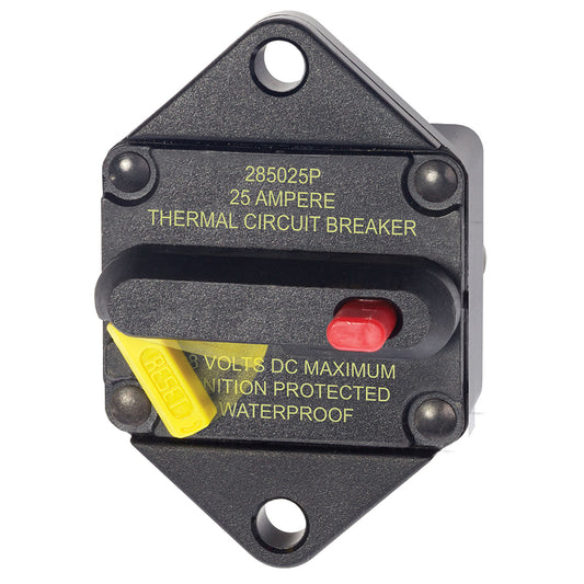 Blue Sea 7080 25 Amp Circuit Breaker Panel Mount 285 Series 7080
