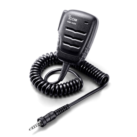 Icom HM228 Compact IPX7 Waterproof Speaker Microphone fM93D HM228