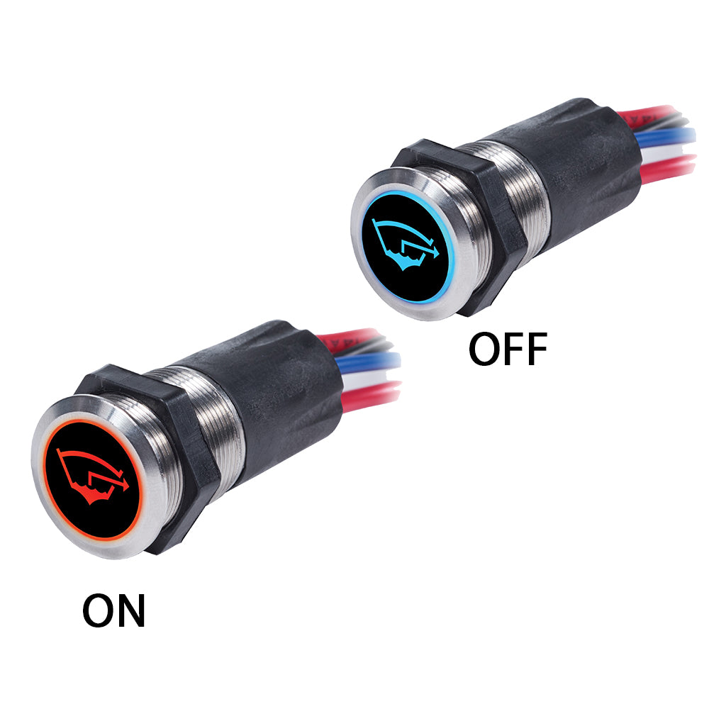 Blue Sea 4181 Backlit Push Button Switch OFFON  15A 4181