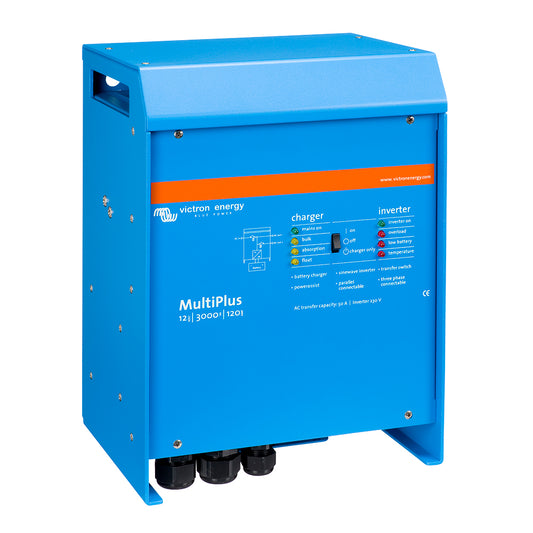 Victron MultiPlus InverterCharger 12VDC  3000VA  120VAC w 120AMP Charger  50AMP Transfer Switch  UL Approved