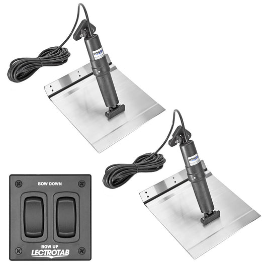 Lectrotab XKA Aluminum Alloy Trim Tab Kit wRocker Switch  9 x 18 XKAF9X18A