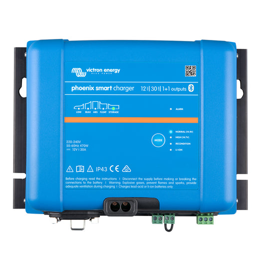 Victron Phoenix Smart IP43 Charger 1230 11 120240VAC Requires 515P Mains Cord PSC123051095