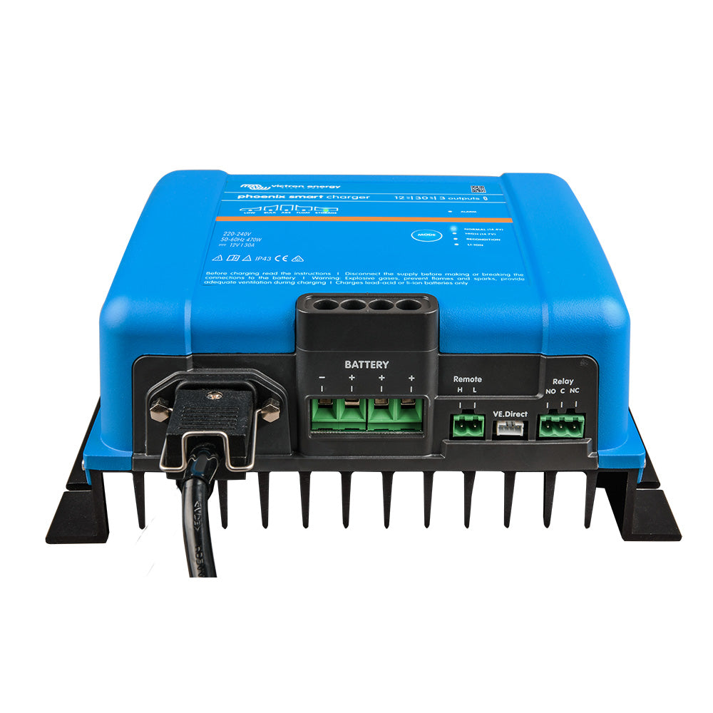 Victron Phoenix Smart IP43 Charger 1230 3 120240VAC Requires 515P Mains Cord PSC123053095