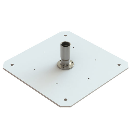 Seaview Starlink Adapter Plate f24 KVH Domes wStarlink Stainless Steel 114 Threaded Adapter  Stainless Steel Fixed Base