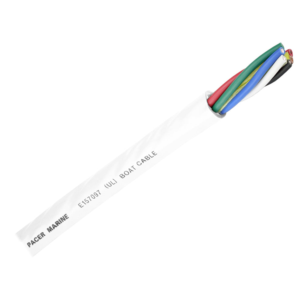 Pacer Round 6 Conductor Cable  100  166 AWG  Black Brown Red Green Blue  White WR166100