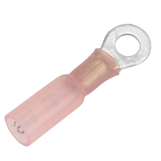 Pacer 2218 AWG Heat Shrink Ring Terminal  10 Stud Size  100 Pack TE1810R100